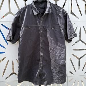 Men’s Michael Brandon Men's Dark Grey Short Sleeve. XL 100% Cotton